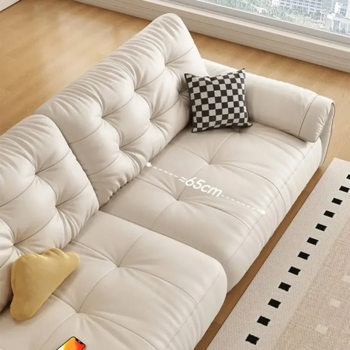 Globe Sofa - Cream Style Minimalist Rechargeable Leather Sofa Globe Sofa - Cream Style Minimalist Rechargeable Leather Sofa