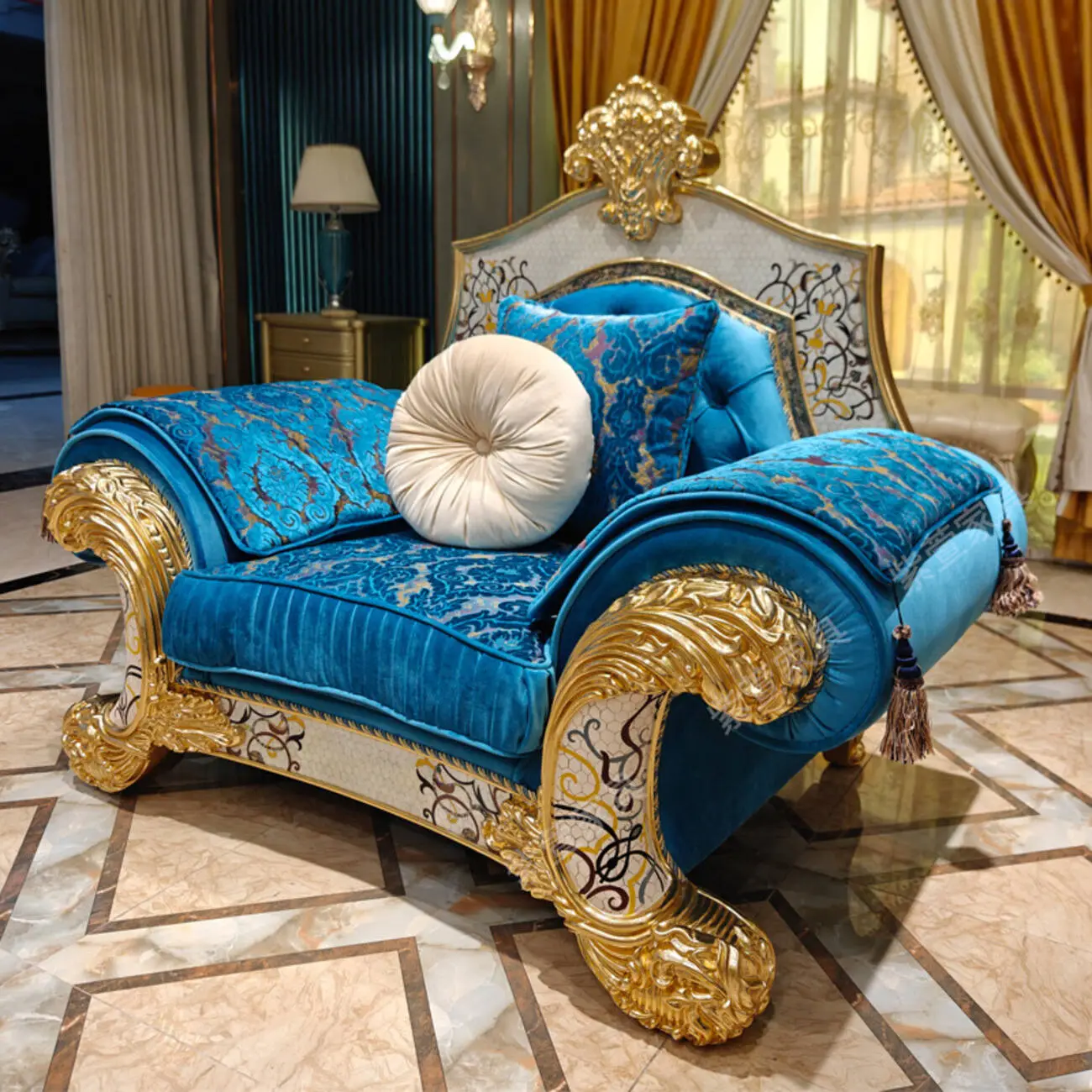 主图-05 Globe Sofa - French Court Solid Wood Luxury Villa Sofa