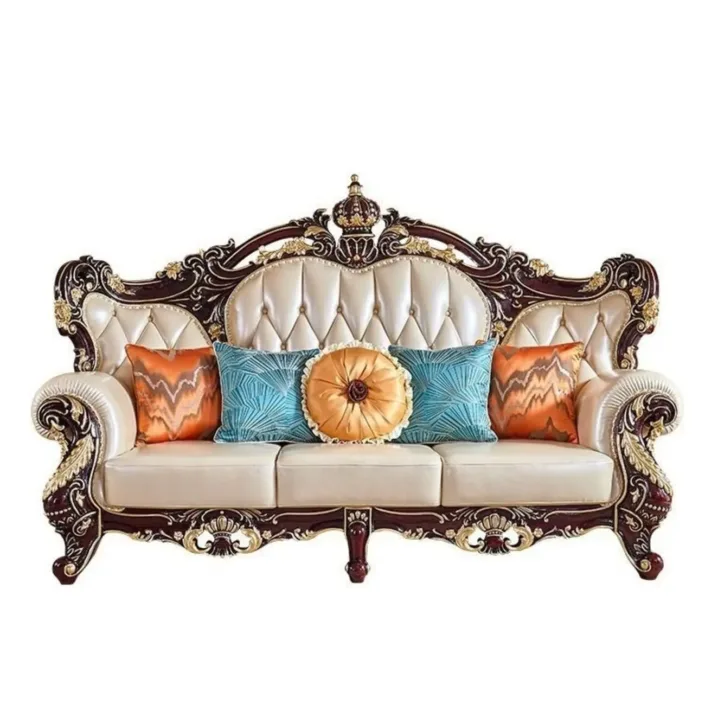 Globe Sofa - European Style Solid Wood Carved Crown Luxury Villa Sofa Globe Sofa - European Style Solid Wood Carved Crown Luxury Villa Sofa