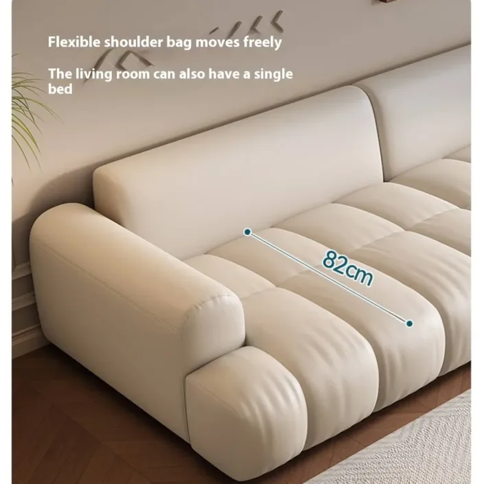 Globe Sofa - Pastry-shaped piano key genuine leather sofa Globe Sofa - Pastry-shaped piano key genuine leather sofa