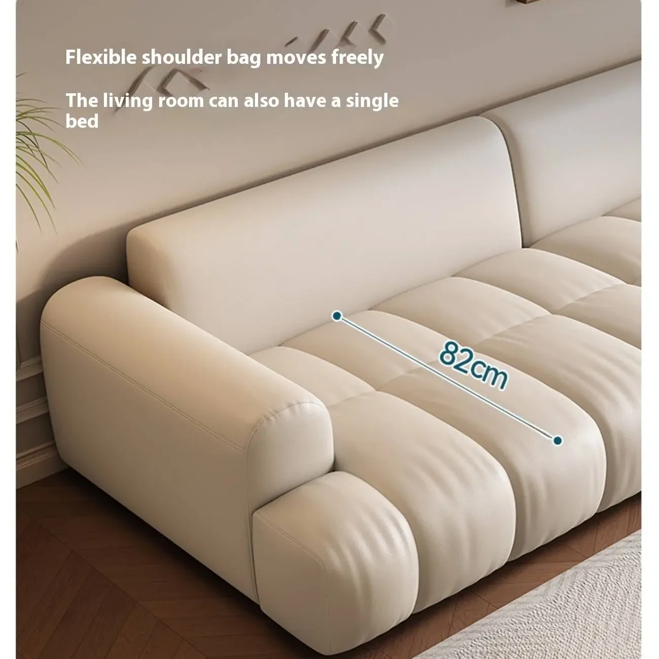 主图-06 Globe Sofa - Pastry-shaped piano key genuine leather sofa
