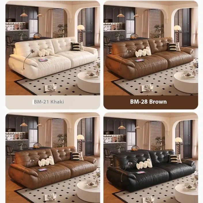 Globe Sofa - Rechargeable Cloud-Shaped Genuine Leather Sofa Globe Sofa - Rechargeable Cloud-Shaped Genuine Leather Sofa