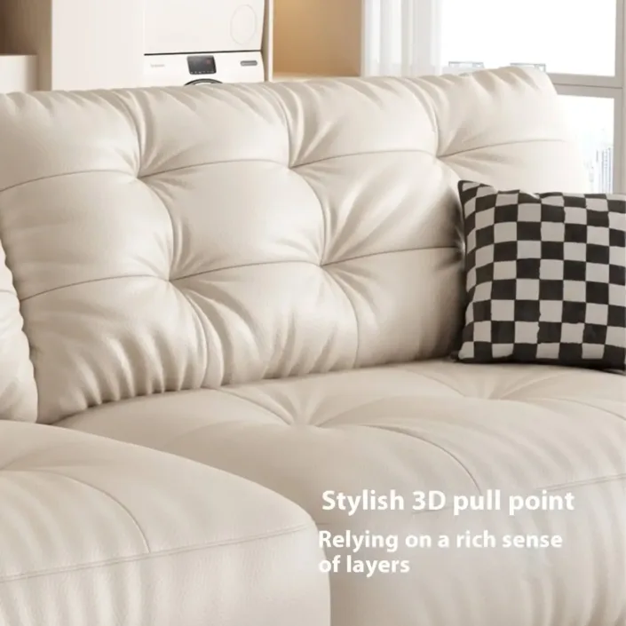 Globe Sofa - Cream Style Minimalist Rechargeable Leather Sofa Globe Sofa - Cream Style Minimalist Rechargeable Leather Sofa