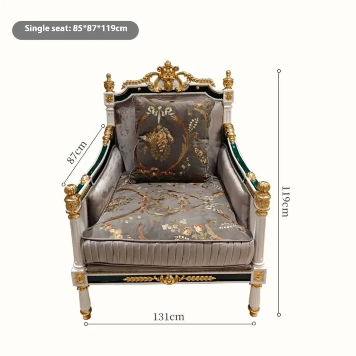 Globe Sofa - French-Style Light Luxury Palace Upholstered Sofa Globe Sofa - French-Style Light Luxury Palace Upholstered Sofa
