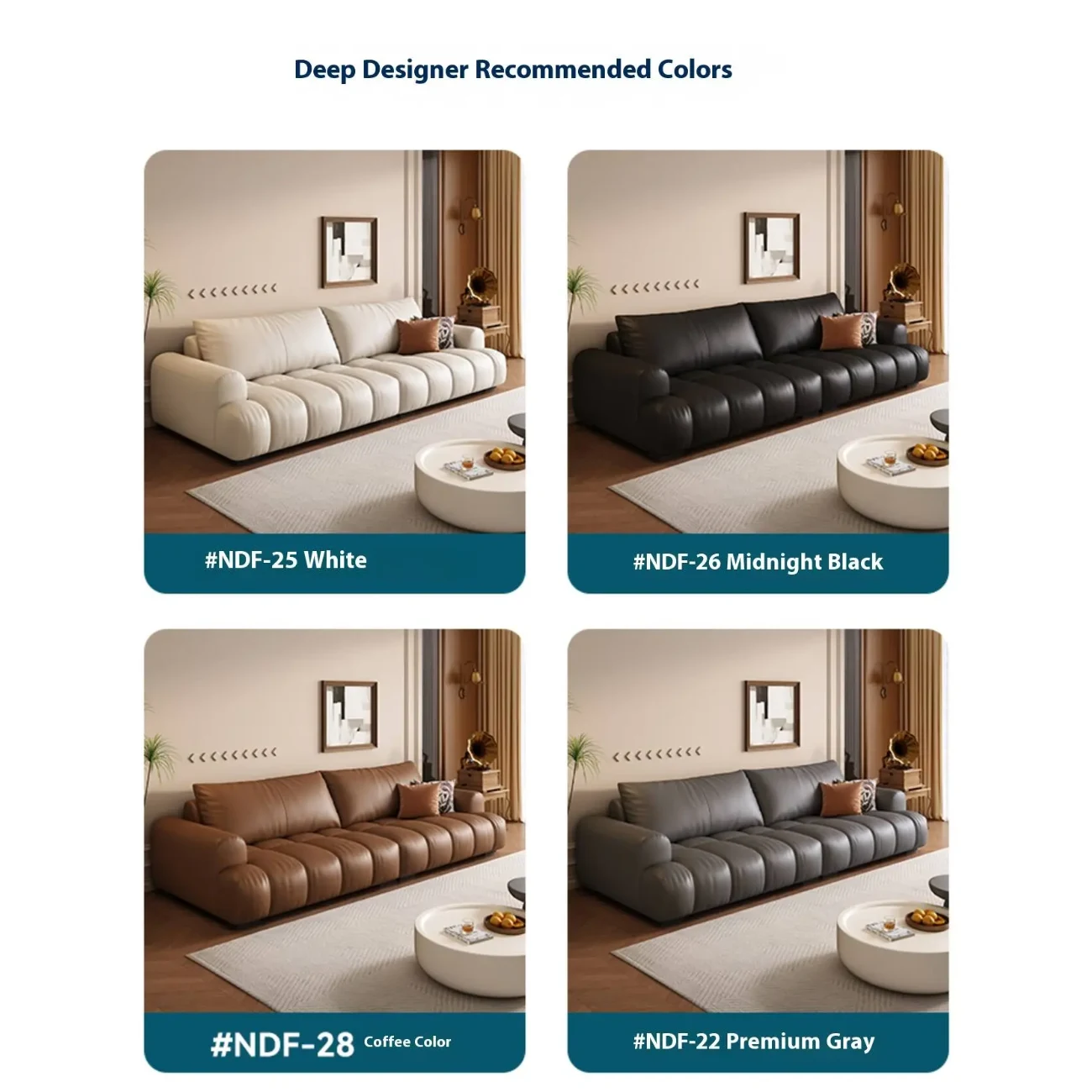 主图-07 Globe Sofa - Pastry-shaped piano key genuine leather sofa