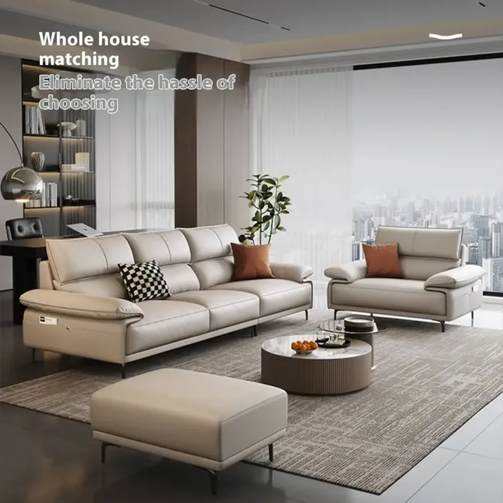 Globe Sofa - Italian Elegance and Light Luxury Leather Sofa Globe Sofa - Italian Elegance and Light Luxury Leather Sofa