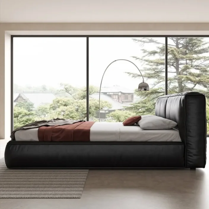 Globe Sofa - Tofu Block Italian-Style Luxury Leather Bed Globe Sofa - Tofu Block Italian-Style Luxury Leather Bed