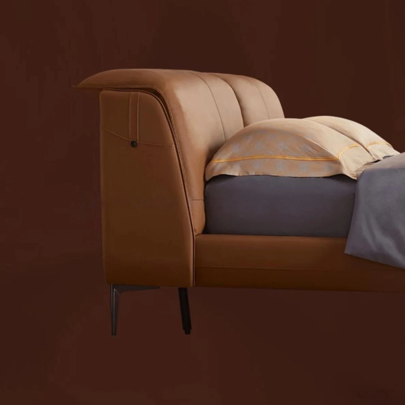 主图-081 Globe Sofa - Luxury-inspired Double Bedroom: Victorian Leather Bed