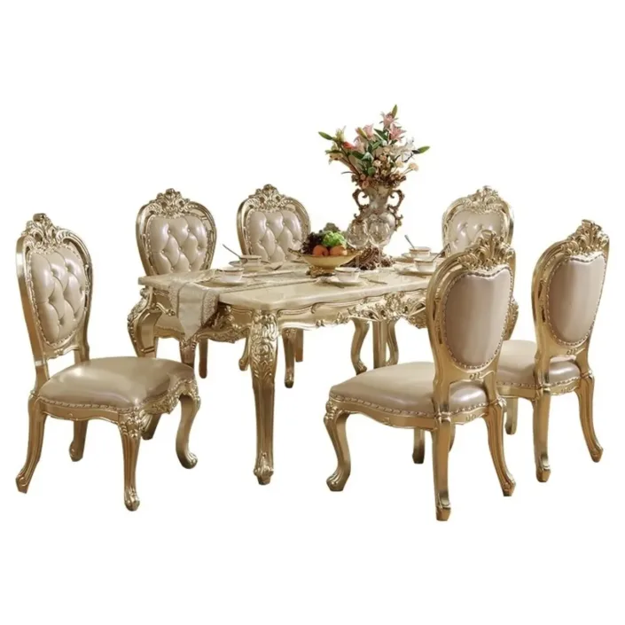 Globe Sofa - European Champagne Gold Palace Vintage Dining Chair Set Globe Sofa - European Champagne Gold Palace Vintage Dining Chair Set