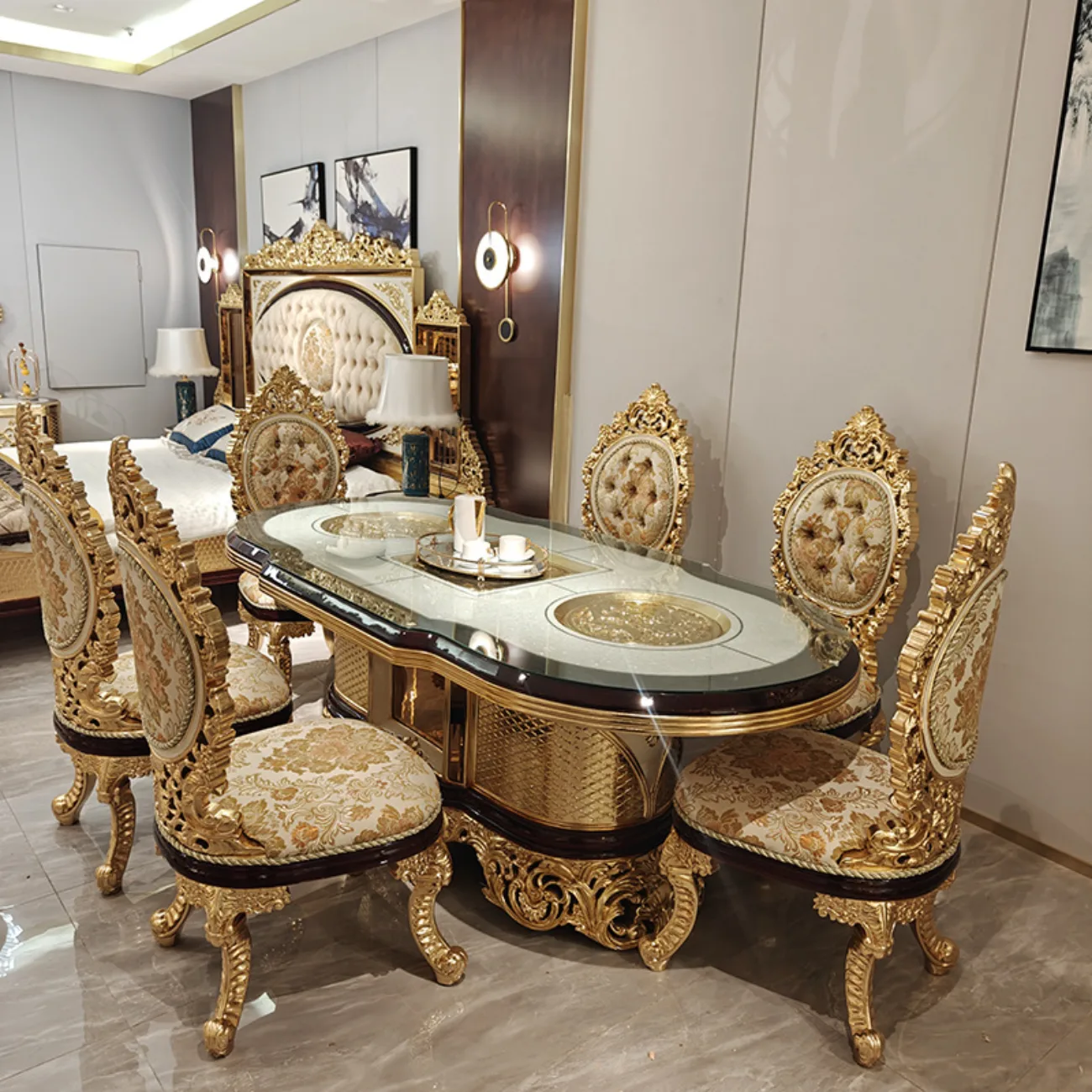 主图-4 Globe Sofa - French Style Neoclassical Luxury Cushioned Sofa