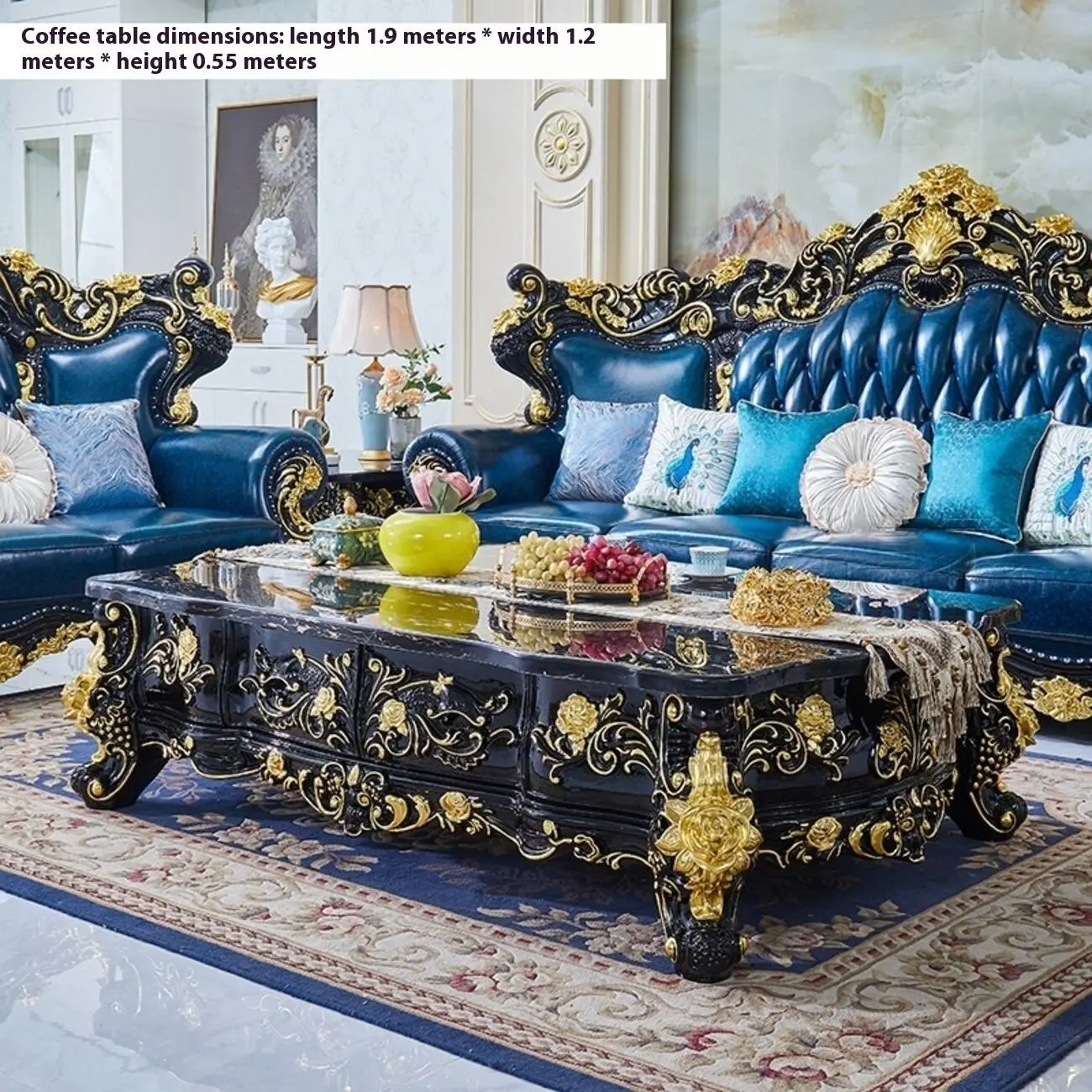 主图-6 Globe Sofa - European Style First Layer Cowhide Palace Villa Sofa