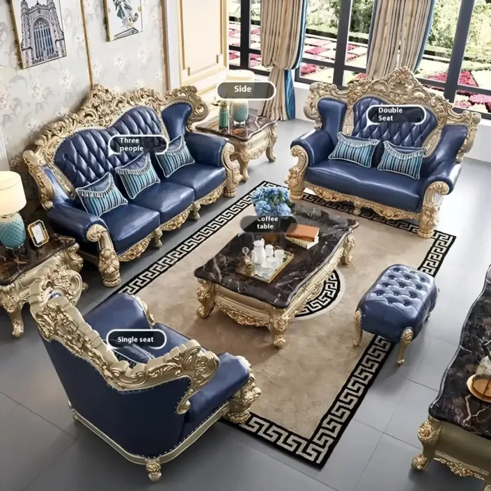 Globe Sofa - European Luxury Solid Wood Carved Villa Sofa Globe Sofa - European Luxury Solid Wood Carved Villa Sofa