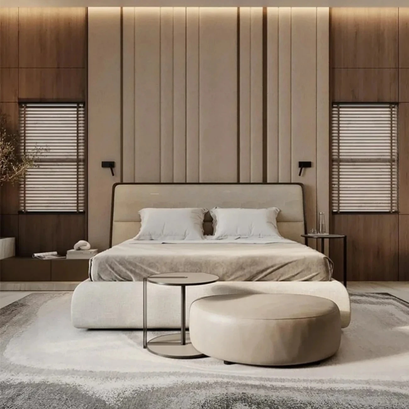 详情-13 Globe Sofa - Frame Wide-Screen Upholstered Bed